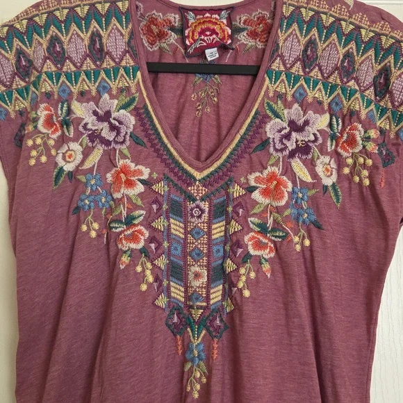 Johnny Was Embroidered Top Size M - Picture 2 of 7